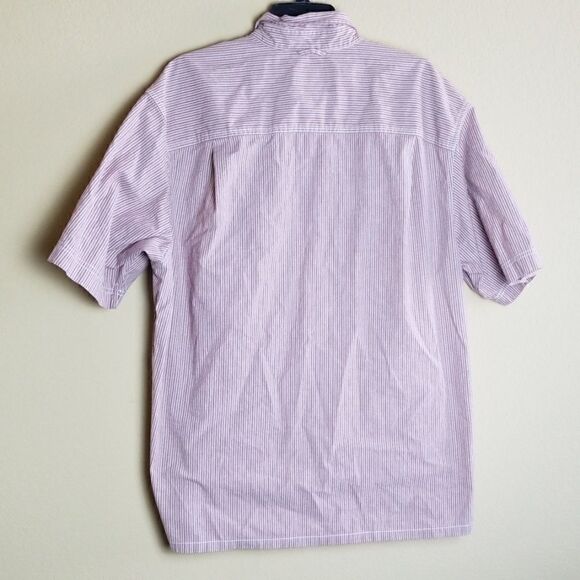 Eddie Bauer Red Striped Button Down Shirt - Picture 7 of 8